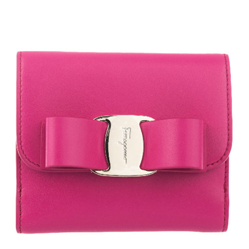 Salvatore Ferragamo/菲拉格慕 女士桃红色钱包 22-D268-704035（99新未使用）