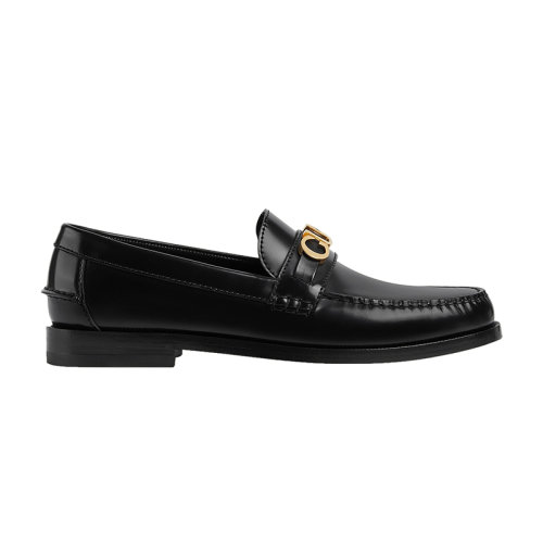 GUCCI/古驰 22秋冬新款 男士黑色皮革金属Gucci标识乐福鞋69964417X001000