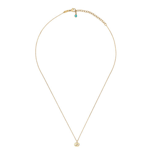 GUCCI/古驰 double G系列 18k金黄金双G吊坠龙虾扣项链481638J85508076