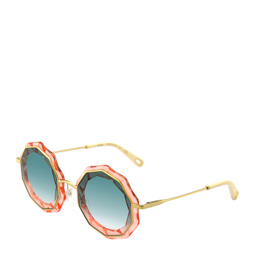 CHLOE/克洛伊 蔻依 复古 优雅 花朵形 小框 渐变色镜片 墨镜 眼镜 CE160S 52mm CHLOE 克洛伊