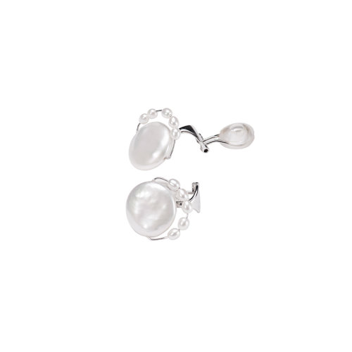 GeleiStory/GeleiStory优雅系列扁圆珍珠耳夹palms掌心 店铺特惠