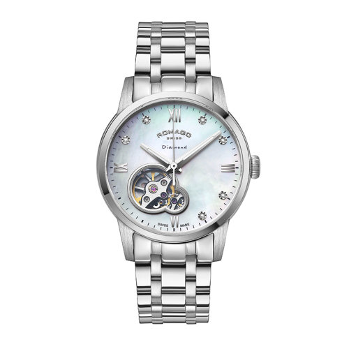 ROMAGO/雷米格 半镂空系列 贝壳面女士自动机械腕表 RM073