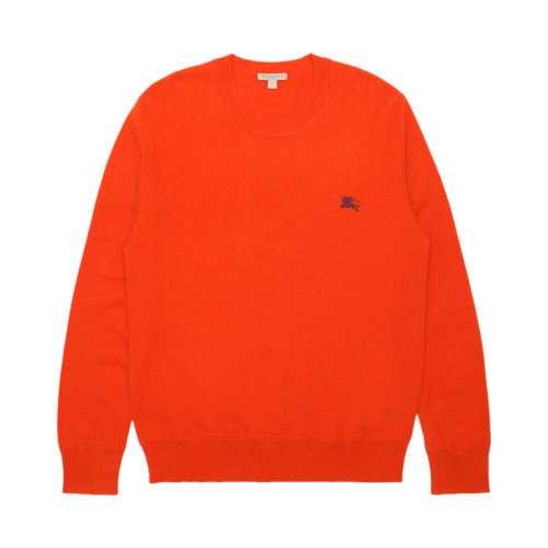 BURBERRY/博柏利 男士橙色山羊绒混纺棉质徽标圆领针织衫 3948487