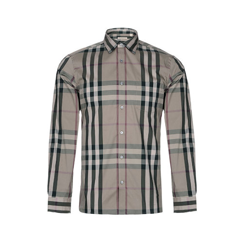BURBERRY/博柏利  男士长袖衬衫 男士格纹弹力棉衬衫 39835371 【海外直采2-3周后发货】