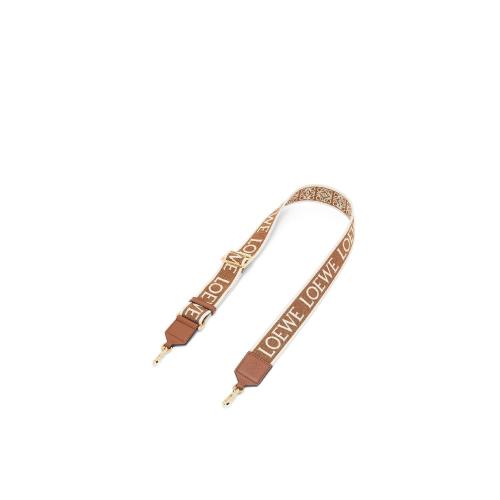  LOEWE罗意威 22年秋冬 女士 肩带 Anagram strap in jacquard and calfskin C073T87X01-2713