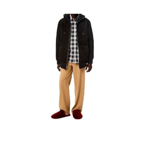  LOEWE罗意威 22年秋冬 男士 卫衣 Zip up hoodie in shearling H526Y19L41-1100