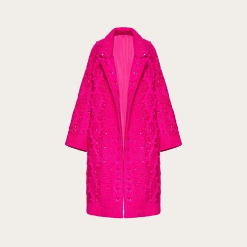  VALENTINO华伦天奴 22年秋冬 女士 大衣 MANTEAU BRODé EN MOHAIR 1B0KH01M7HJUWT