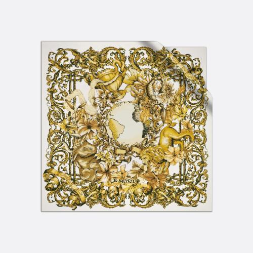  DIOR迪奥 22年秋冬 女士 丝巾 Dior 印花方巾 21TAR090I610_CO90 预定商品1-3周发货