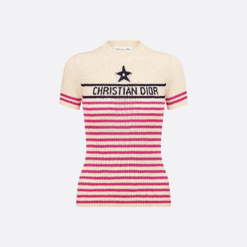  DIOR迪奥 22年秋冬 女士 针织衫 Pull a manches courtes MONACO Dioriviera 244S15MO730_X480