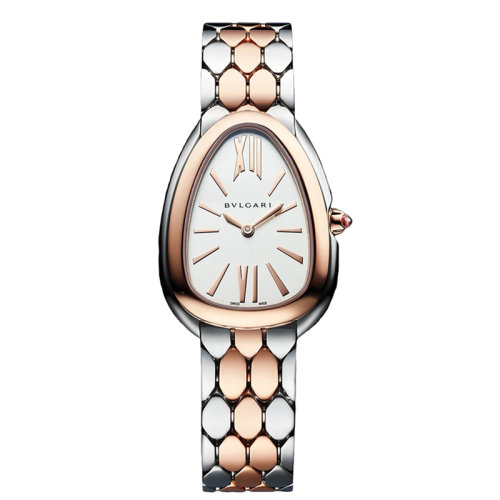 BVLGARI/宝格丽 SERPENTI SEDUTTORI手表 精钢 18K金玫瑰金表壳和表链 以及银白色不透明表盘 33毫米 103277