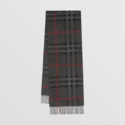  BURBERRY 22年秋冬 女士 像素感格纹羊绒围巾 80650601