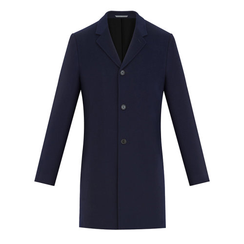 DIOR/迪奥  男士深蓝色单排扣羊绒大衣 433C344A3225_C530