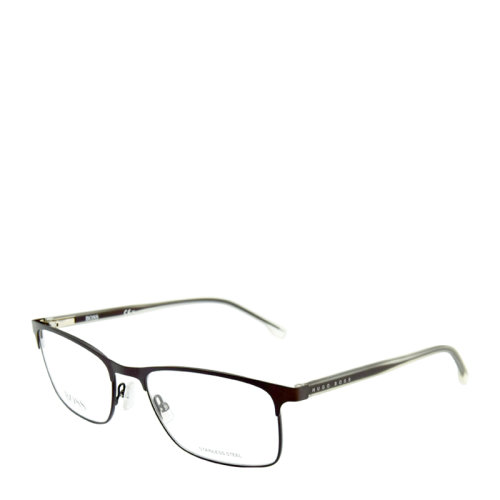 HUGO BOSS/雨果博斯 商务 长方形 合金 全框 男女款 轻架 枪色 近视 眼镜框 眼镜架 BOSS 0967 56mm