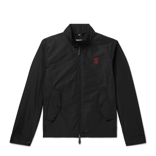 BURBERRY/博柏利 男装 服装 黑色聚酯纤维TB标识图案立领 男士夹克外套 8014366