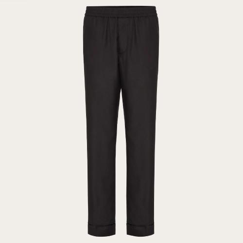  VALENTINO华伦天奴 22年秋冬 男士 休闲裤 PANTALON STYLE PYJAMA EN SOIE XV3RBB6688R0NO