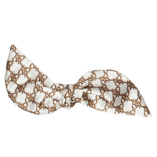 FENDI/芬迪 女士米色公爵夫人真丝发扣FXT114AHR5F1FR1