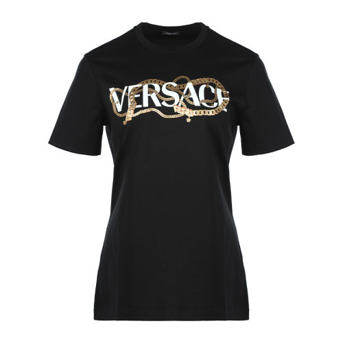 VERSACE/范思哲22春夏字母徽标女士短袖T恤10041531A02991