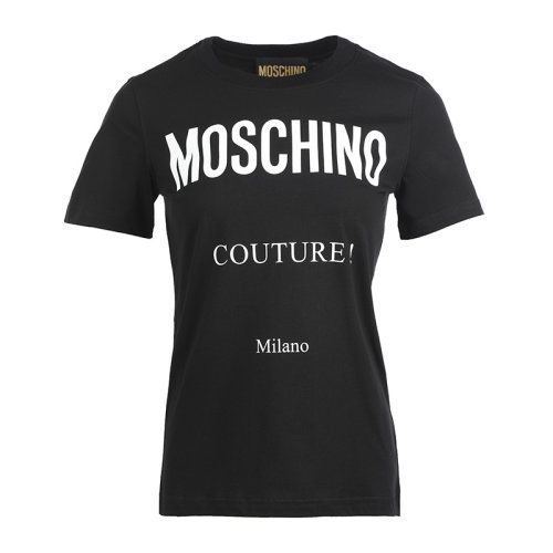 MOSCHINO/莫斯奇诺22春夏字母印花女士短袖T恤A071905411