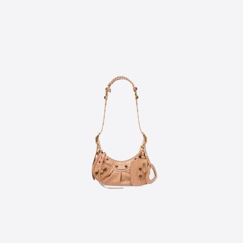  BALENCIAGA巴黎世家 22年秋冬 女士 单肩包 LE CAGOLE加小号鳄鱼纹压花单肩包 67130923EBM9607