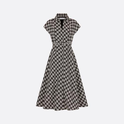  DIOR迪奥 22年秋冬 女士 连衣裙 Robe mi-longue a ceinture 251R31A1248_X9330