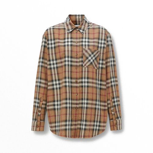 BURBERRY/博柏利  女士时尚格纹纯混色棉斜纹布衬衫 80373051