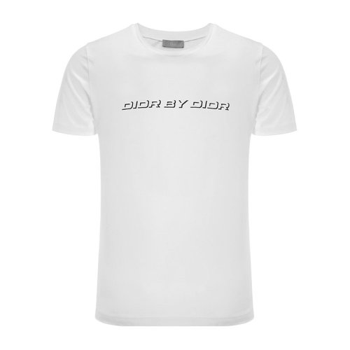 DIOR/迪奥  胸前logo字母装饰 男士白色棉质圆领短袖T恤 863J611K0910089