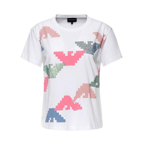  Emporio Armani/安普里奥阿玛尼 女士白色棉质短袖T恤 6G2T7G J53Z 0100 PLFSX