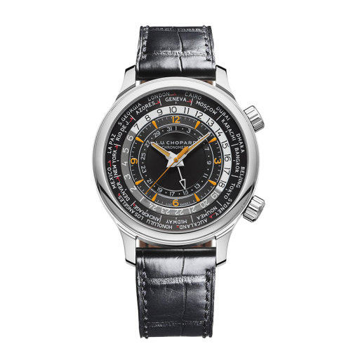 Chopard/萧邦 L.U.C系列自动机械男士精钢黑色鳄鱼皮腕表42毫米 168574-3001