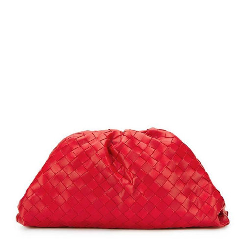 Bottega Veneta/葆蝶家  女士红色编织羊皮手拿包云朵包女包576175-VCPP0-6402