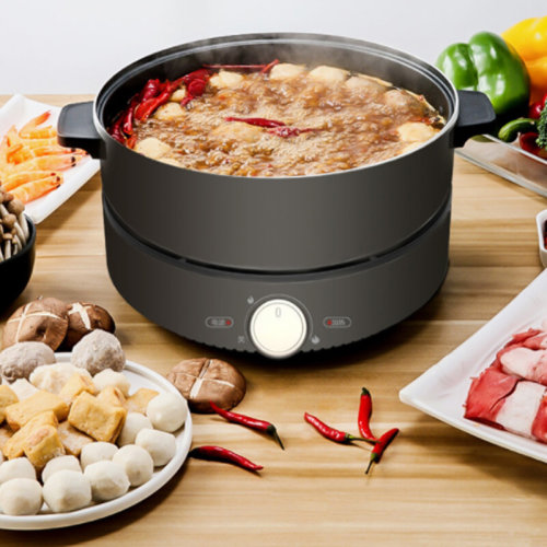 Midea/美的多用途锅家用4L大容量电火锅多功能分体式可煎烤炒锅无极火力电热锅DH2601