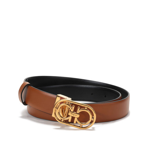 Salvatore Ferragamo/菲拉格慕 女士牛皮板扣式双面皮带腰带 23B863