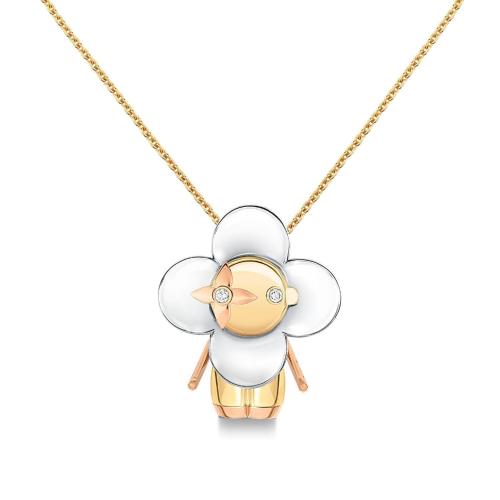 LV路易威登 22年秋冬 女士 项链 VIVIENNE LARGE 1*w*8K金钻石项链 Q93798 预定商品2-8周发货