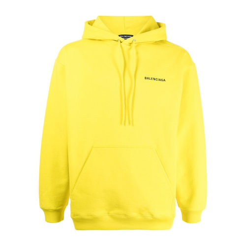 Balenciaga/巴黎世家 男士黄色棉质经典字母徽标印花装饰长袖上衣卫衣连帽衫运动衫套头衫 600583-TIV84-7440