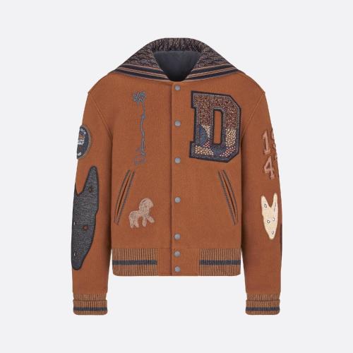  DIOR迪奥 22年秋冬 男士 夹克 棒球夹克 283J433A0756_C788