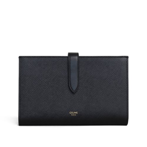 CELINE/赛琳 STRAP 经典款大号粒面小牛皮钱包 （多色可选）