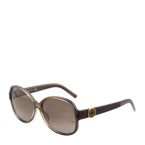 MontBlanc/万宝龙 女士 太阳镜 椭圆形 棕色 渐变 板材 镜框 茶色 镜片 墨镜 眼镜 MB419S 60mm MontBlanc 万宝龙