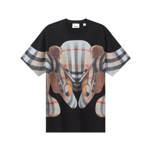 BURBERRY/博柏利 【22春夏新款】 男款棉质宽松版圆领短袖T恤Thomas Bear图案 80495681