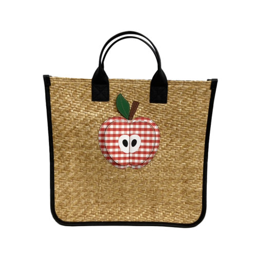 Gucci古驰  草编苹果儿童托特包