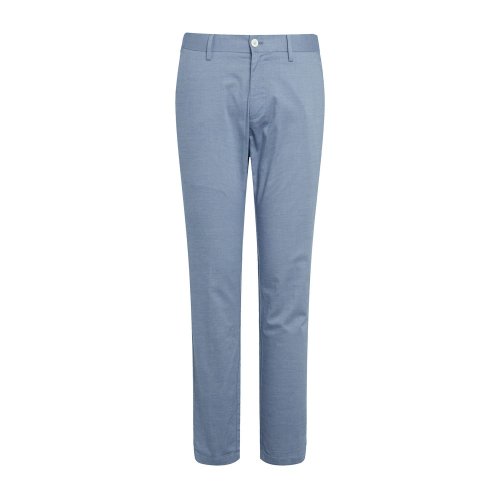 DIDIBOY/迪迪博迩浅蓝色男士休闲裤清爽透气舒适简约男士单品商务休闲裤