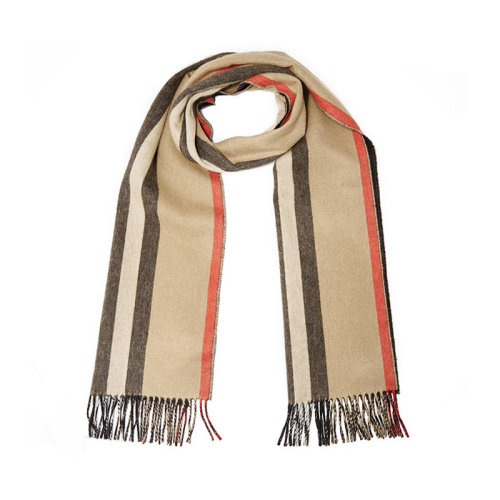 BURBERRY/博柏利 男女中性流苏装饰山羊绒双面两用围巾 80187701