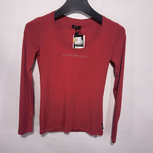 Emporio Armani/安普里奥阿玛尼 红色女士长袖T恤