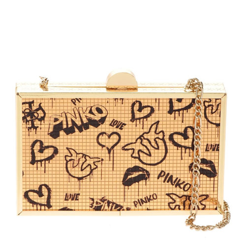 Pinko/品高女士趣味涂鸦印花手拿包单肩包斜挎包女包 1P21XT-Y6PCHZ2