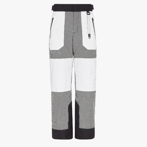  FENDI芬迪 22年秋冬 男士 运动裤 白色与Vichy高科技布料长裤 FAB629AM0GF11H9