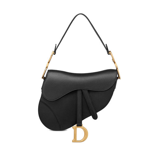 DIOR/迪奥SADDLE系列 经典款  黑色山羊皮手提马鞍包M0446CCEH_M900