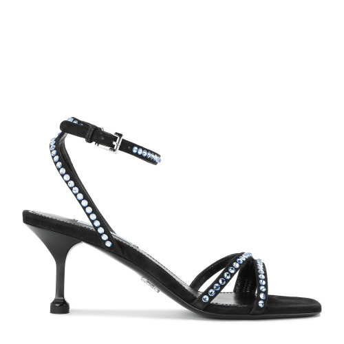 PRADA/普拉达 黑色 女士仿水晶装饰高跟凉鞋 1X976L_3L53_F0012_F_065