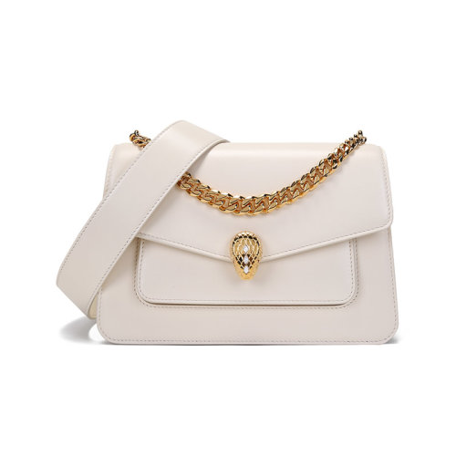 BVLGARI/宝格丽 女士SERPENTI FOREVER系列羊皮中号蛇头扣手提单肩斜挎包 291227