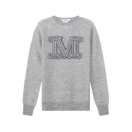 MaxMara/麦丝玛拉 【22秋冬新款】 女士马海毛微透圆领长袖针织衫M徽标提花 13661023 OCRA