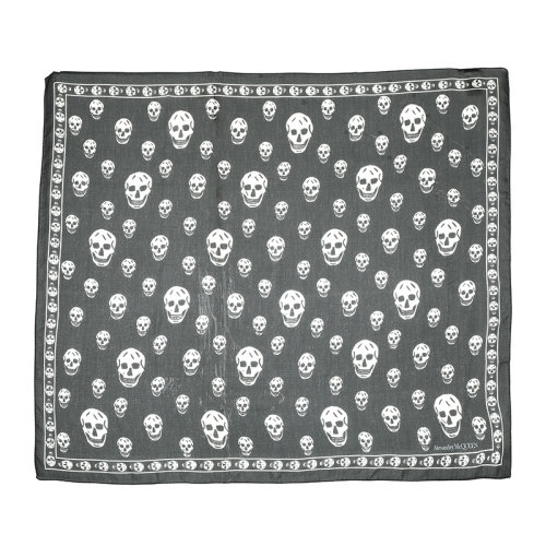 Alexander McQueen/亚历山大麦昆22春夏桑蚕丝女士方丝巾5577174Q060