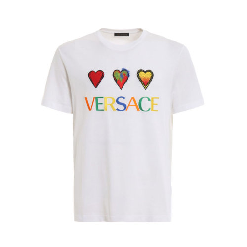 VERSACE/范思哲  男装 时尚简约 品牌字母LOGO 男士棉质短袖T恤 A83585A-22458-9A001