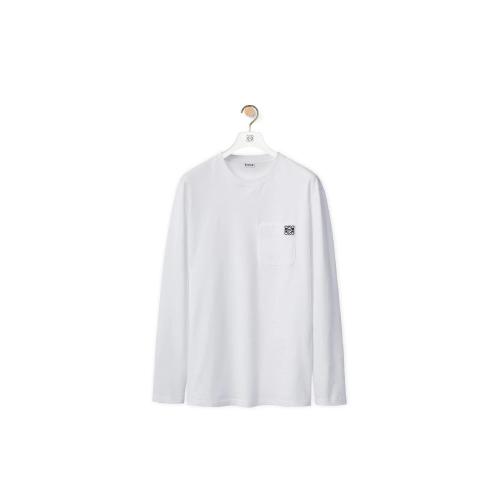  LOEWE罗意威 男士 长袖T恤 Anagram 圆领长袖T恤 H526Y24J04-2100 预定商品1-3周发货